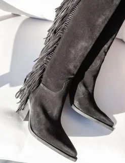 Best Stivali tacco 8cm camoscio Donna Stivali Tacco Alto