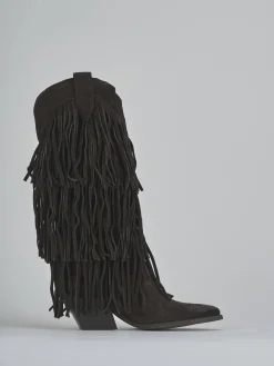 Online Stivali tacco 6cm camoscio testa Donna Stivali Tacco Alto