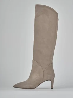 Discount Stivali tacco 7cm camoscio Donna Stivali Tacco Alto