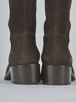 Best Stivali tacco 4cm camoscio testa Donna Stivali Tacco Basso