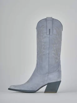 New Stivali tacco 7cm camoscio Donna Stivali Tacco Alto