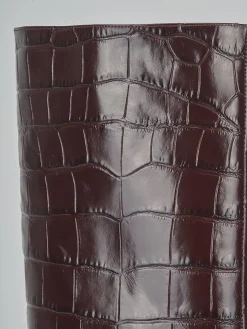 Outlet Stivali tacco 7cm cocco bordo' Donna Stivali Tacco Alto