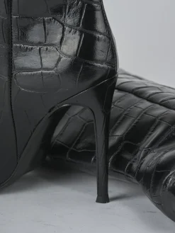 Clearance Stivali tacco 10cm cocco Donna Stivali Tacco Alto