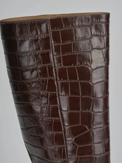 Hot Stivali tacco 10cm cocco testa Donna Stivali Tacco Alto