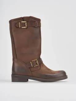 Discount Stivali tacco 3cm nabuk Donna Stivali Tacco Basso