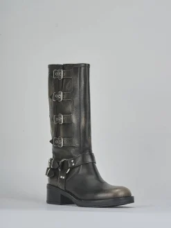 Online Stivali tacco 4cm pelle Donna Stivali Tacco Basso