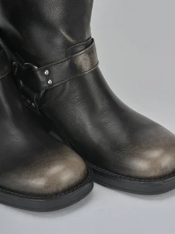 Online Stivali tacco 4cm pelle Donna Stivali Tacco Basso