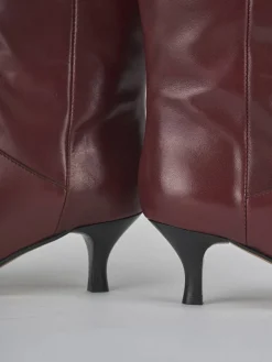 Outlet Stivali tacco 5cm pelle bordo' Donna Stivali Tacco Alto