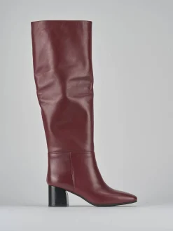 Online Stivali tacco 6cm pelle bordo' Donna Stivali Tacco Alto
