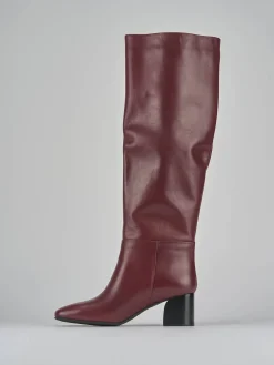 Online Stivali tacco 6cm pelle bordo' Donna Stivali Tacco Alto