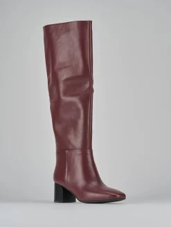 Online Stivali tacco 6cm pelle bordo' Donna Stivali Tacco Alto