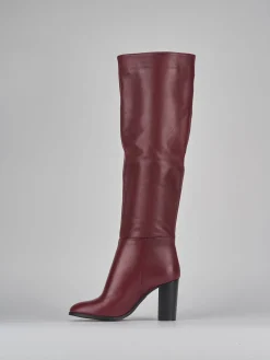 New Stivali tacco 8cm pelle bordo' Donna Stivali Tacco Alto