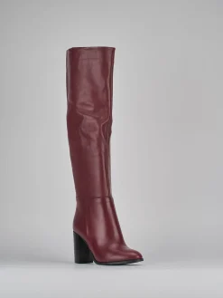 New Stivali tacco 8cm pelle bordo' Donna Stivali Tacco Alto