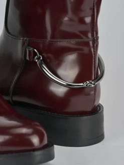 Sale Stivali tacco 2cm pelle bordo' Donna Stivali Tacco Basso