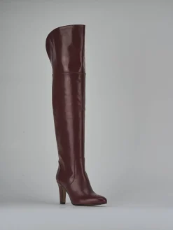 Sale Stivali tacco 8cm pelle bordo' Donna Stivali Tacco Alto