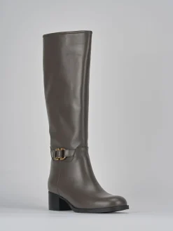 Stivali tacco 4cm pelle Donna Stivali Tacco Basso