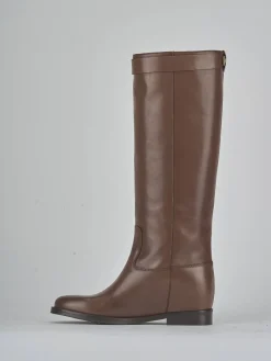 Hot Stivali tacco 2cm pelle Donna Stivali Tacco Basso