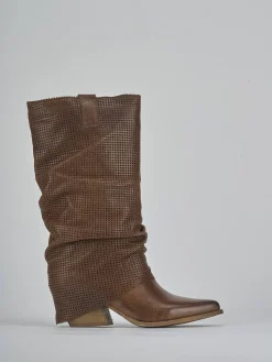 Discount Stivali tacco 7cm pelle Donna Stivali Tacco Alto