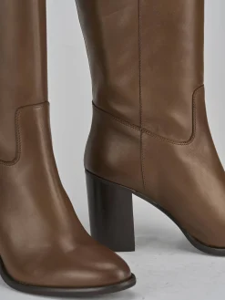 Online Stivali tacco 8cm pelle Donna Stivali Tacco Alto