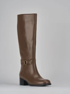 New Stivali tacco 4cm pelle Donna Stivali Tacco Basso