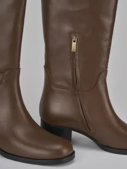 New Stivali tacco 4cm pelle Donna Stivali Tacco Basso