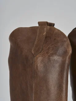 Stivali tacco 2cm pelle Donna Stivali Tacco Basso