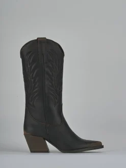 Sale Stivali tacco 5cm pelle Donna Stivali Tacco Alto