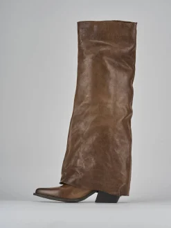 Outlet Stivali tacco 6cm pelle Donna Stivali Tacco Alto