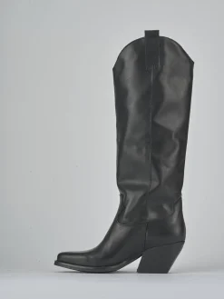 Outlet Stivali tacco 8cm pelle Donna Stivali Tacco Alto