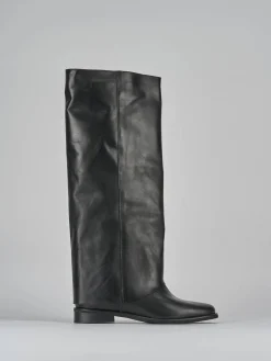 Stivali tacco 2cm pelle Donna Stivali Tacco Basso