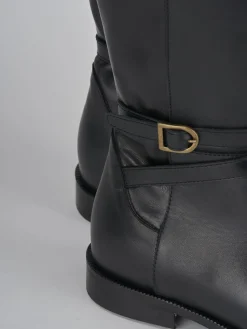 Discount Stivali tacco 2cm pelle Donna Stivali Tacco Basso