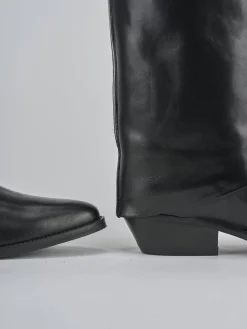 Discount Stivali tacco 3cm pelle Donna Stivali Tacco Basso