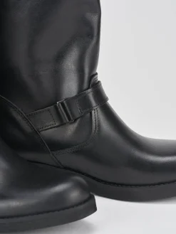 Clearance Stivali tacco 3cm pelle Donna Stivali Tacco Basso