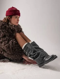 Best Stivali tacco 3cm pelle Donna Stivali Tacco Basso