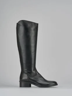 Outlet Stivali tacco 4cm pelle Donna Stivali Tacco Basso