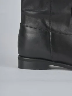 New Stivali tacco 1cm pelle Donna Stivali Tacco Basso