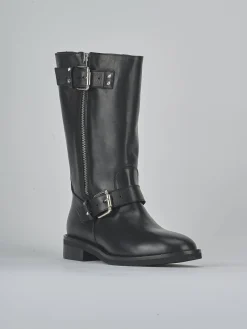 Discount Stivali tacco 2cm pelle Donna Stivali Tacco Basso