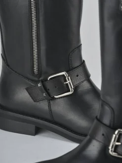 Discount Stivali tacco 2cm pelle Donna Stivali Tacco Basso