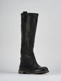 Clearance Stivali tacco 1cm pelle Donna Stivali Tacco Basso