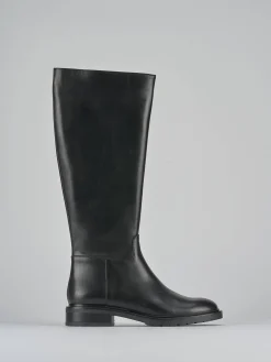 New Stivali tacco 2cm pelle Donna Stivali Tacco Basso