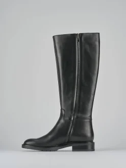 New Stivali tacco 2cm pelle Donna Stivali Tacco Basso