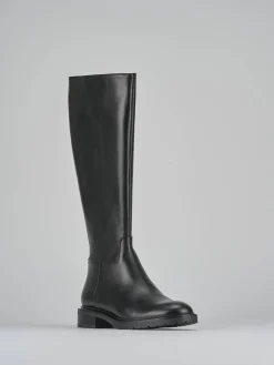 New Stivali tacco 2cm pelle Donna Stivali Tacco Basso