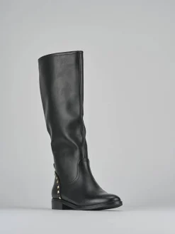 Stivali tacco 1cm pelle Donna Stivali Tacco Basso