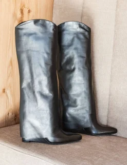 Hot Stivali tacco 10cm pelle Donna Stivali Tacco Alto