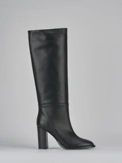 Outlet Stivali tacco 9cm pelle Donna Stivali Tacco Alto