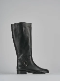 Outlet Stivali tacco 2cm pelle Donna Stivali Tacco Basso