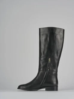 Outlet Stivali tacco 2cm pelle Donna Stivali Tacco Basso