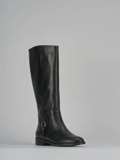 Outlet Stivali tacco 2cm pelle Donna Stivali Tacco Basso