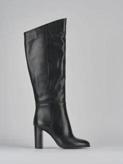 Outlet Stivali tacco 9cm pelle Donna Stivali Tacco Alto