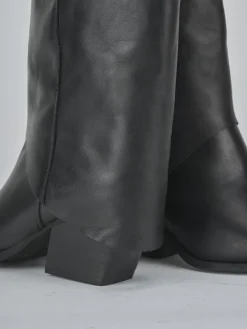 Sale Stivali tacco 7cm pelle Donna Stivali Tacco Alto